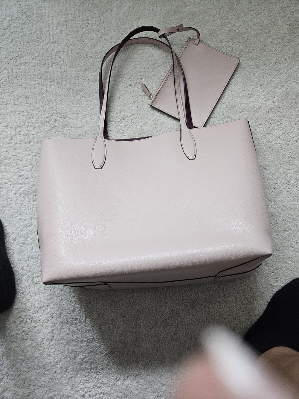 kate spade New York Blush Pink Leather Tote with Wristlet - Picture 5 of 8